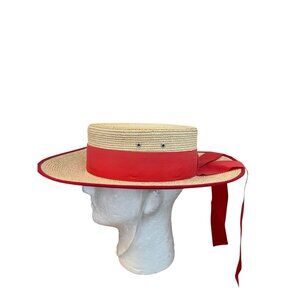 Spiderman Far From Home Gondola Straw Hat Red Ribbon Emilio Ceccato Italy